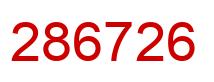 Number 286726 red image
