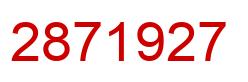 Number 2871927 red image