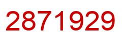 Number 2871929 red image
