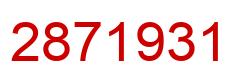 Number 2871931 red image