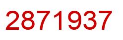 Number 2871937 red image