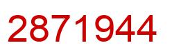 Number 2871944 red image