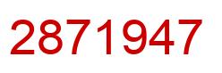 Number 2871947 red image