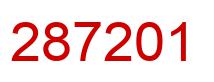 Number 287201 red image