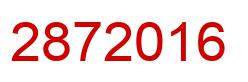 Number 2872016 red image
