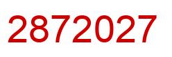 Number 2872027 red image