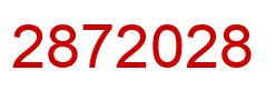 Number 2872028 red image