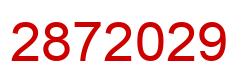 Number 2872029 red image