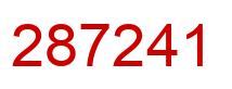 Número 287241 imagen rojo
