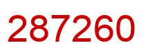 Número 287260 imagen rojo