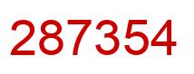 Number 287354 red image