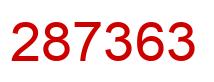 Number 287363 red image