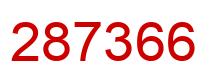 Número 287366 imagen rojo