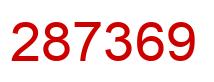 Número 287369 imagen rojo