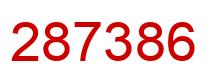 Número 287386 imagen rojo
