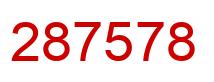 Number 287578 red image