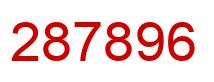 Número 287896 imagen rojo