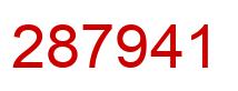 Number 287941 red image