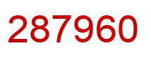 Número 287960 imagen rojo