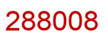 Number 288008 red image