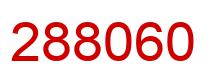 Number 288060 red image