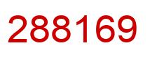 Number 288169 red image