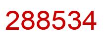 Número 288534 imagen rojo