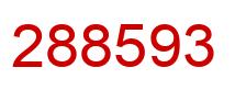 Número 288593 imagen rojo