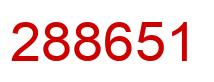 Número 288651 imagen rojo