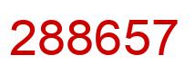 Número 288657 imagen rojo