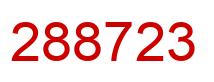 Number 288723 red image
