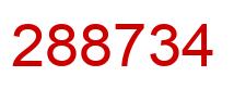 Number 288734 red image