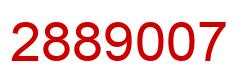 Number 2889007 red image