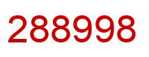 Number 288998 red image