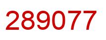 Number 289077 red image