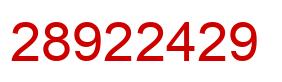 Número 28922429 imagen rojo