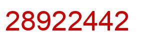 Número 28922442 imagen rojo