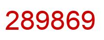 Número 289869 imagen rojo
