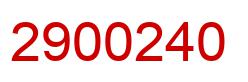 Number 2900240 red image