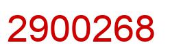 Number 2900268 red image