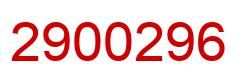 Number 2900296 red image