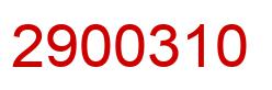 Number 2900310 red image