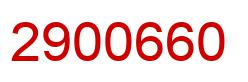 Number 2900660 red image