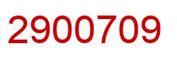 Number 2900709 red image