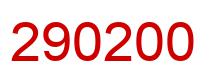 Number 290200 red image