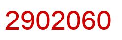Number 2902060 red image