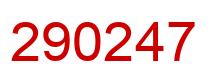 Number 290247 red image