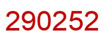Number 290252 red image