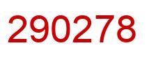 Number 290278 red image