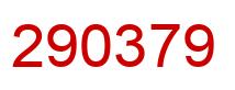 Number 290379 red image